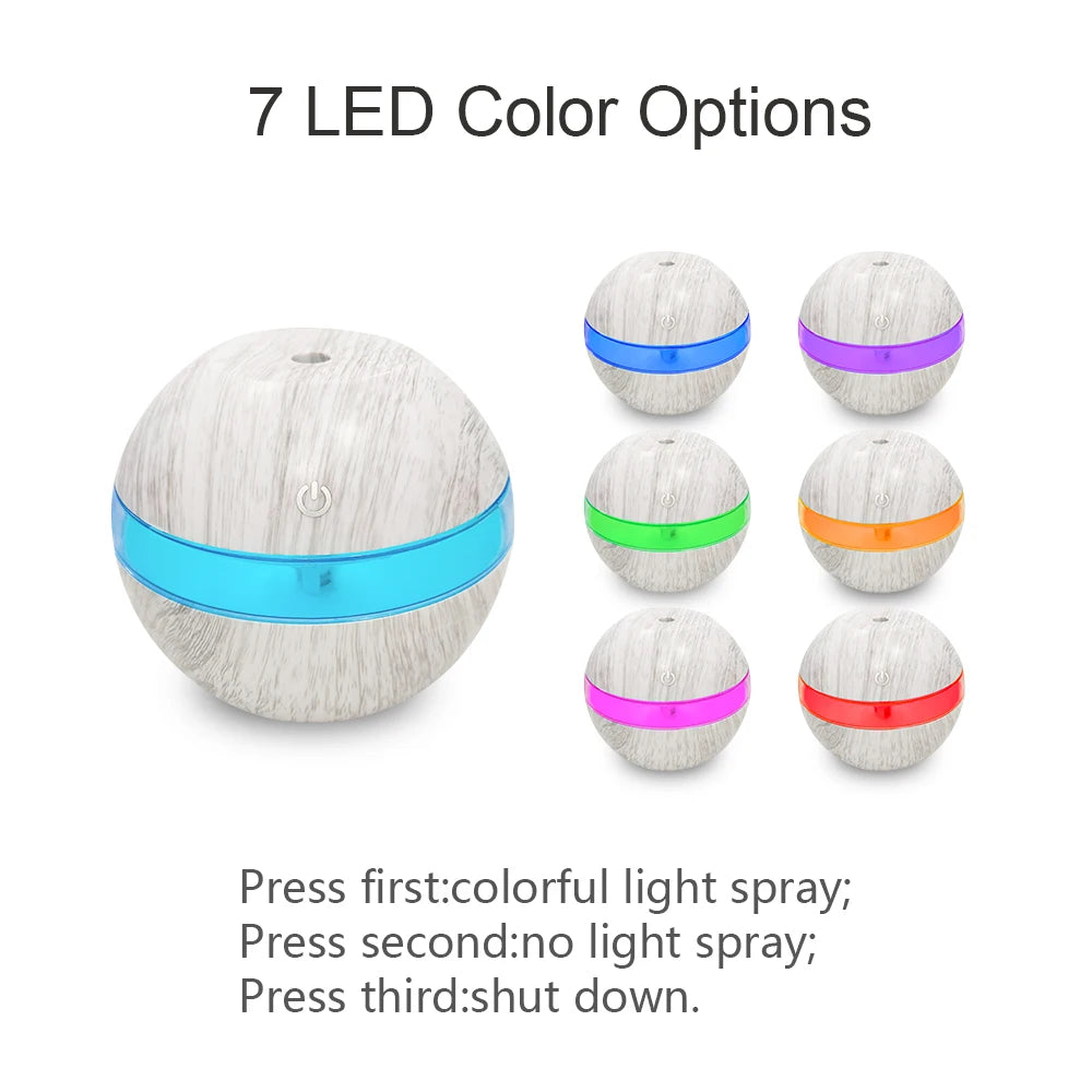 300ml Ultrasonic Humidifier cool mist maker with Timer and Auto Shut-Off essential oil Diffuser Ideal for Home Office