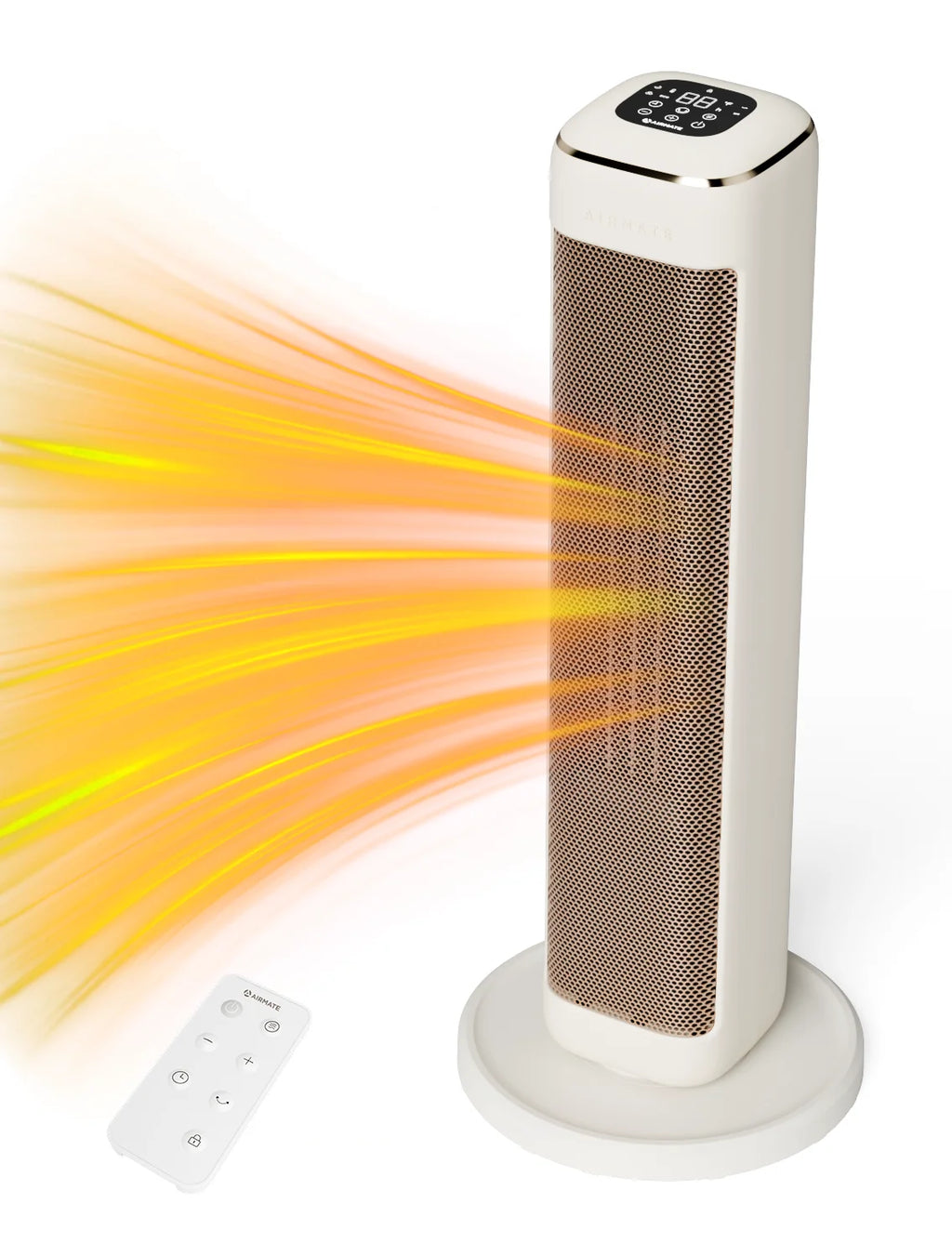 25" Space Heater for Indoor Use Large Room, Ceramic Tower Electric Heater with Thermostat, Oscillating Room Heater with Timer