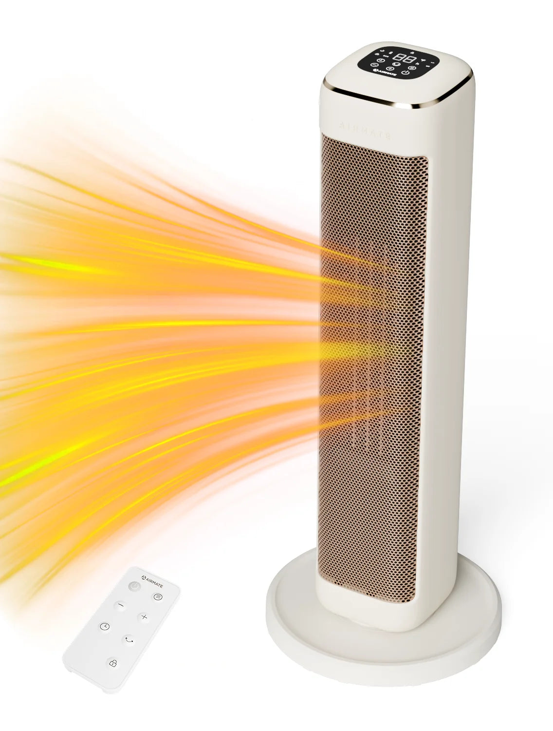 25" Space Heater for Indoor Use Large Room, Ceramic Tower Electric Heater with Thermostat, Oscillating Room Heater with Timer