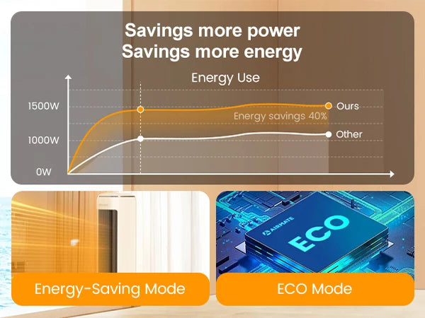 25" Space Heater for Indoor Use Large Room, Ceramic Tower Electric Heater with Thermostat, Oscillating Room Heater with Timer