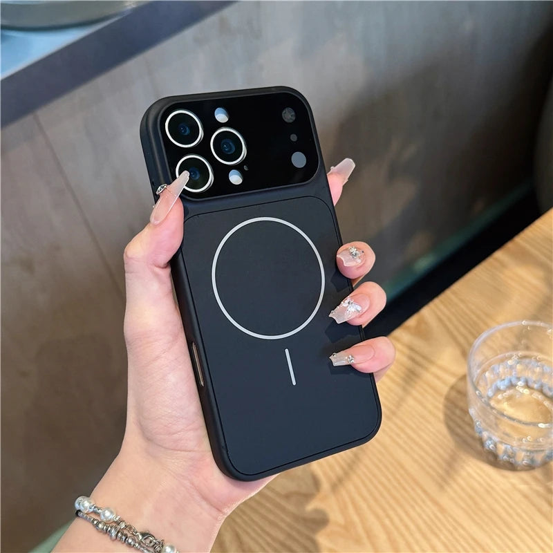 New Magnetic AG Glass Frosted Premium PC Phone Case for 17 Pro Max 17 Air 16 15 14 13 Pro Max-Minimalist Design