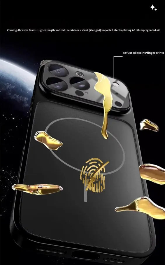 New Magnetic AG Glass Frosted Premium PC Phone Case for 17 Pro Max 17 Air 16 15 14 13 Pro Max-Minimalist Design