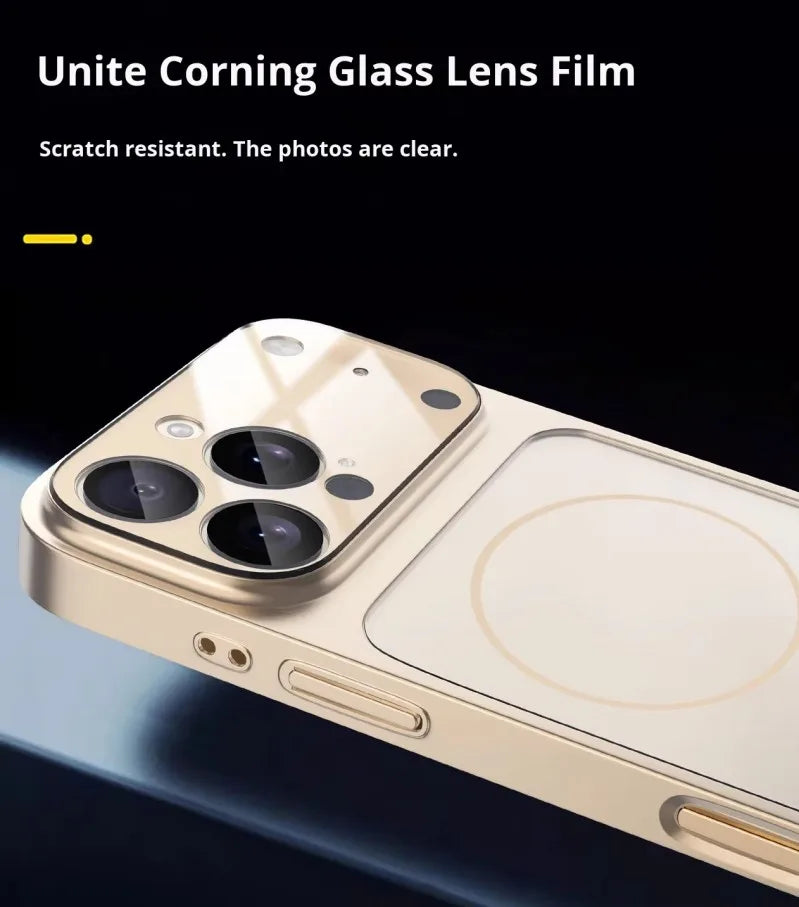 New Magnetic AG Glass Frosted Premium PC Phone Case for 17 Pro Max 17 Air 16 15 14 13 Pro Max-Minimalist Design