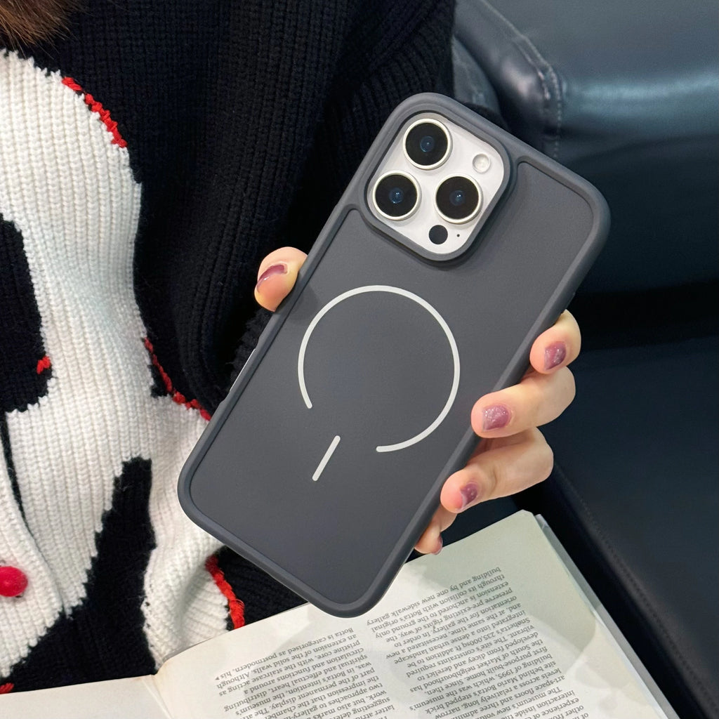 Simple Soft TPU Mag Phone Safe Case for iPhone 11 12 13 14 15 16 Pro Max Wireless Charging Magnetic Skin Touch Protective Cover