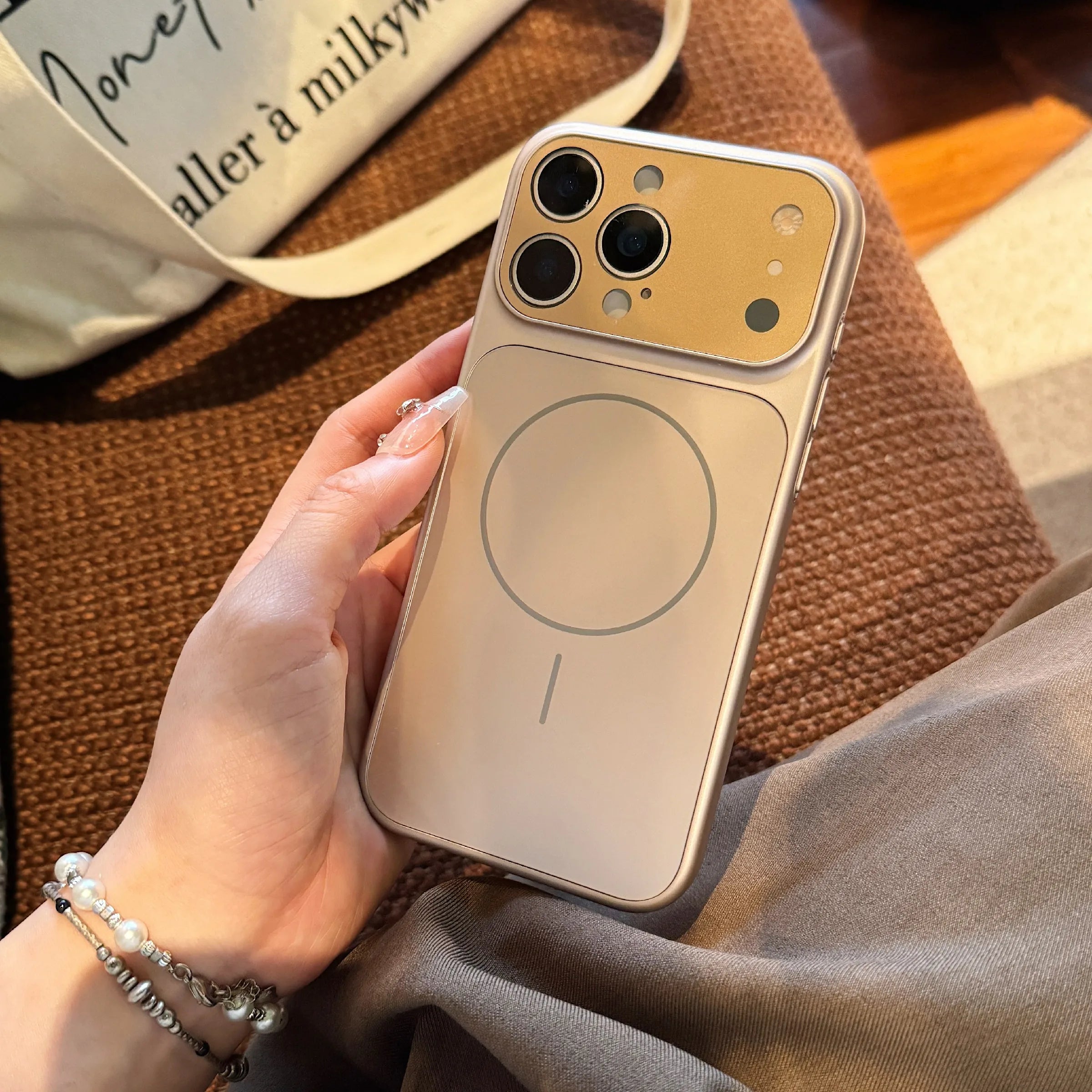 New Magnetic AG Glass Frosted Premium PC Phone Case for 17 Pro Max 17 Air 16 15 14 13 Pro Max-Minimalist Design