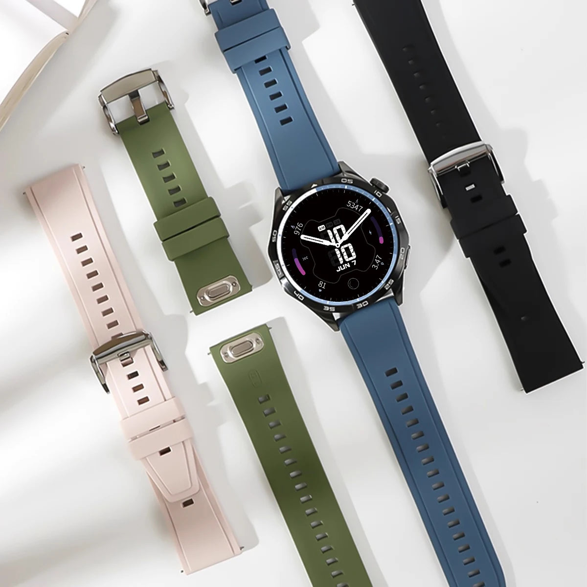 22mm Strap Suitable for Huawei Watch GT6/GT6pro Soft Durable Silicone Replacement Wristband for GT5 GT4 46mm for Amazfit Bip6