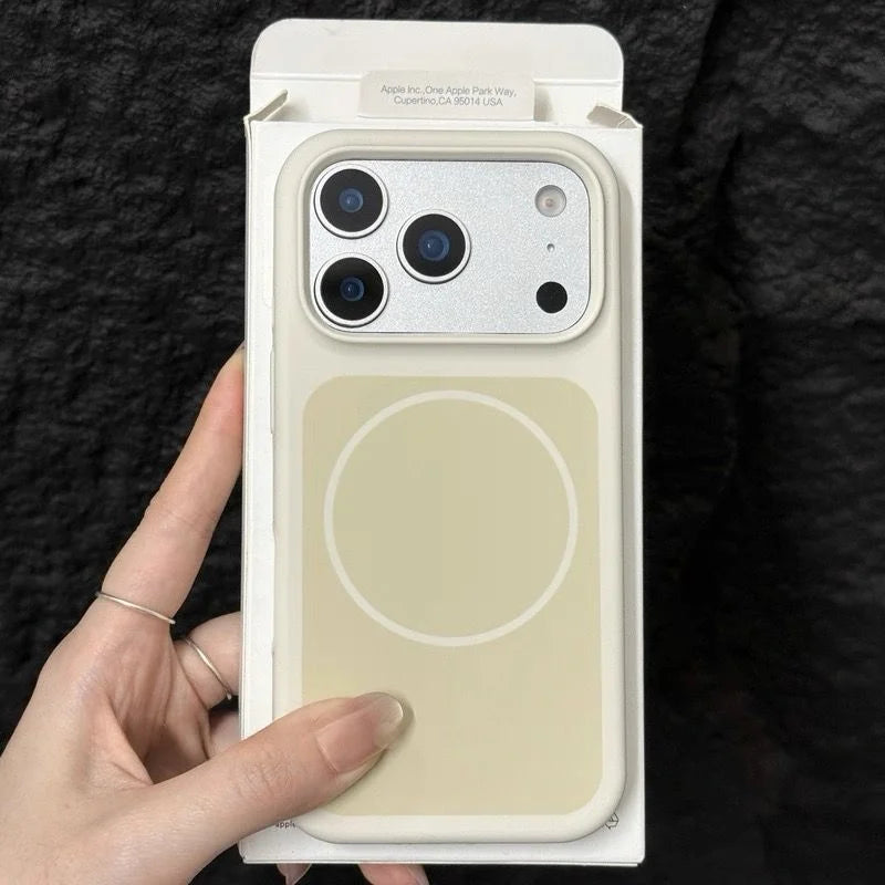 Luxury Matte Hit Color Liquid Silicone Soft Phone Case for iPhone 17 16 15 14 Pro Max For MagSafe Charging Magnetic Skin Cover