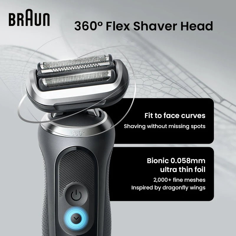 Braun Series 7 Pro Electric Razor 3 Floating Blades Rechargeable Shaver 72-G7000cc 72-G1200s with Travel Case Brush Charger