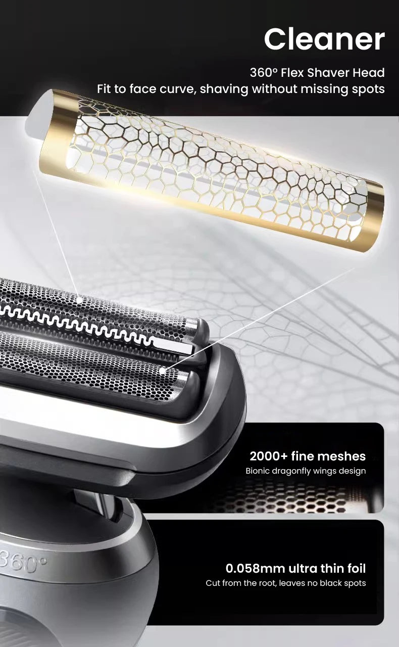 Braun Series 7 Pro Electric Razor 3 Floating Blades Rechargeable Shaver 72-G7000cc 72-G1200s with Travel Case Brush Charger