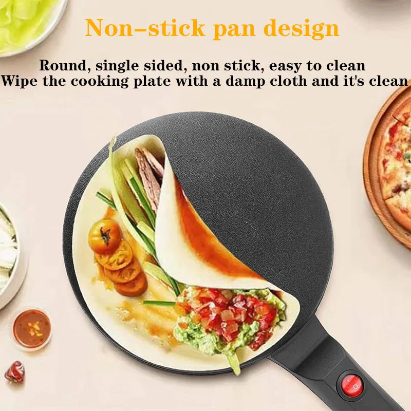 Cake Maker Machine Electric Crepe Maker Breakfast Pizza Baker Pancake Baking Pan Non-Stick Pan Chinese Spring Roll Cooking Pan