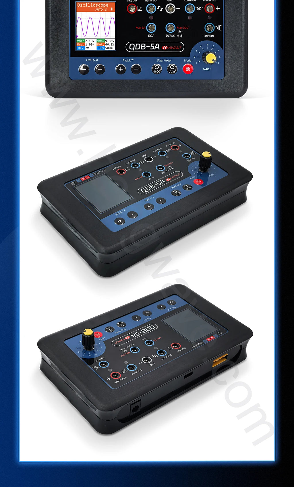 QDB 3A 4A QDB-5A Automotive Actuator Tester Oscilloscope Multimeter PWM Signal Generator Stepper Motor Driver Ignition Coil Tool