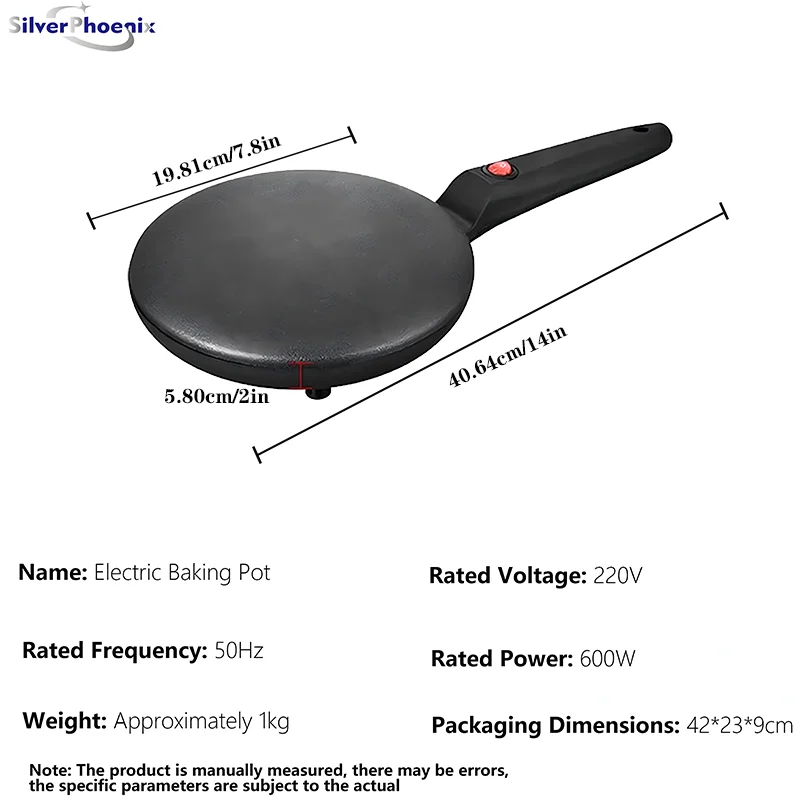 Cake Maker Machine Electric Crepe Maker Breakfast Pizza Baker Pancake Baking Pan Non-Stick Pan Chinese Spring Roll Cooking Pan