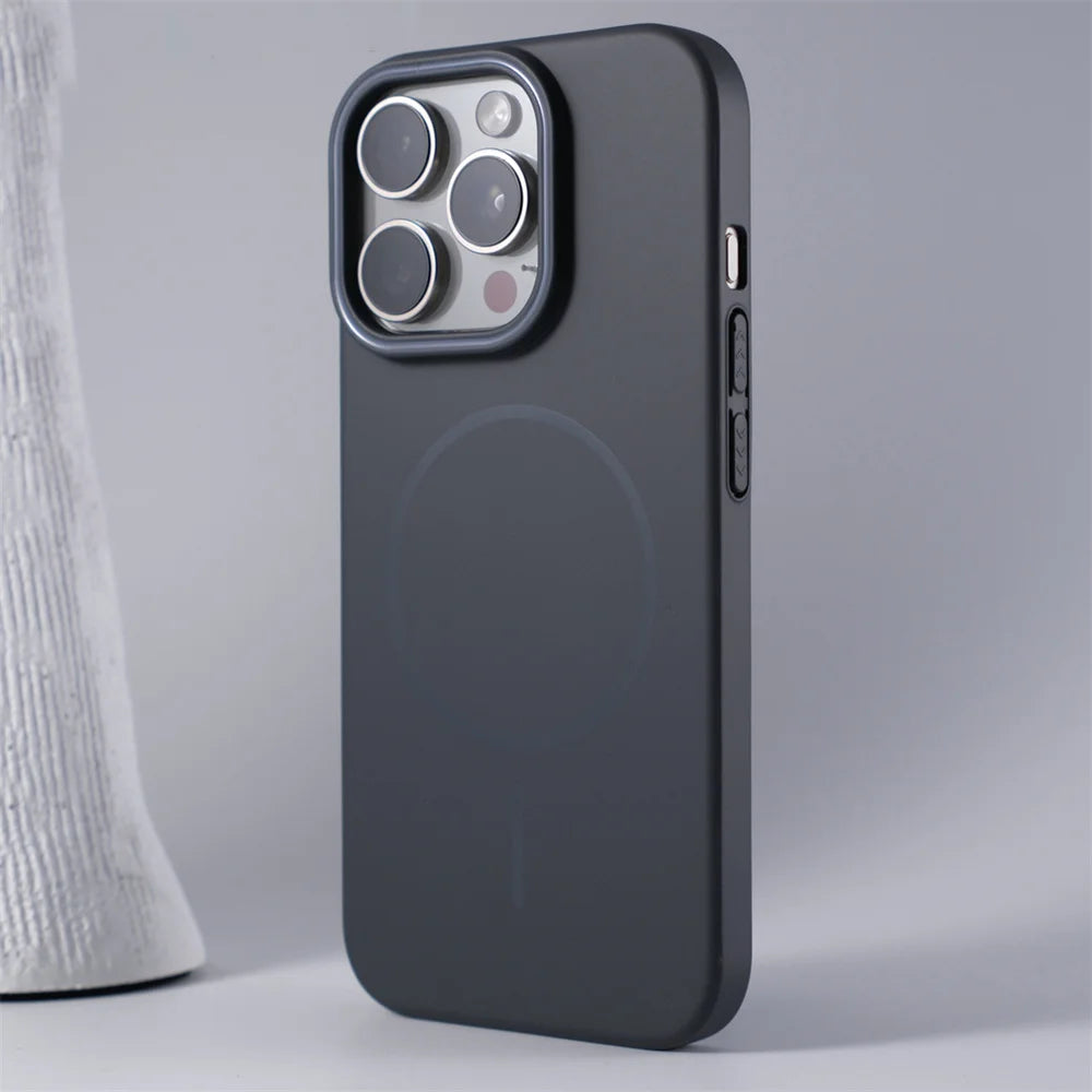 Luxury Original Hard PC For Magsafe Case for iPhone 16 15 14 Pro Max 13 12 Mini 11 Pro Plus Shockproof Matte Thin Magnetic Cover