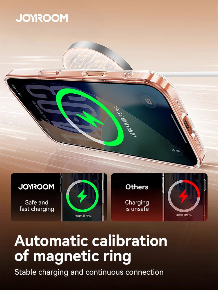 Joyroom Magnetic Case For iPhone 17 Pro Max Case Anti Yellow Transparent Cover For iPhone 17 Pro Max Wireless Charger Thin Cover
