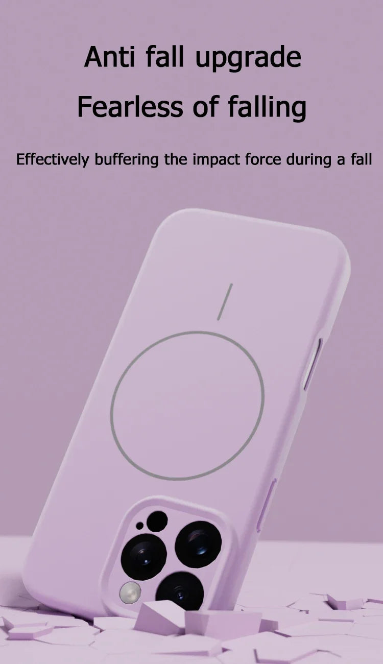 Original Liquid Soft Silicone For Magsafe Wireless Charge Magnetic Case For iPhone 16 Plus 15 14 13 12 Pro Max 11 Cover