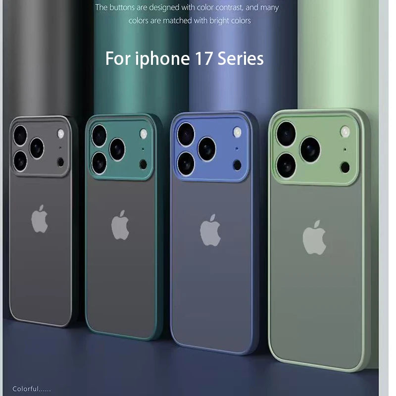 New Armor Shockproof Matte Hard Case For iphone 17 Pro Max 17 Air Cover for iphone17 Pro Max Silicone Frosted Back Cover Case