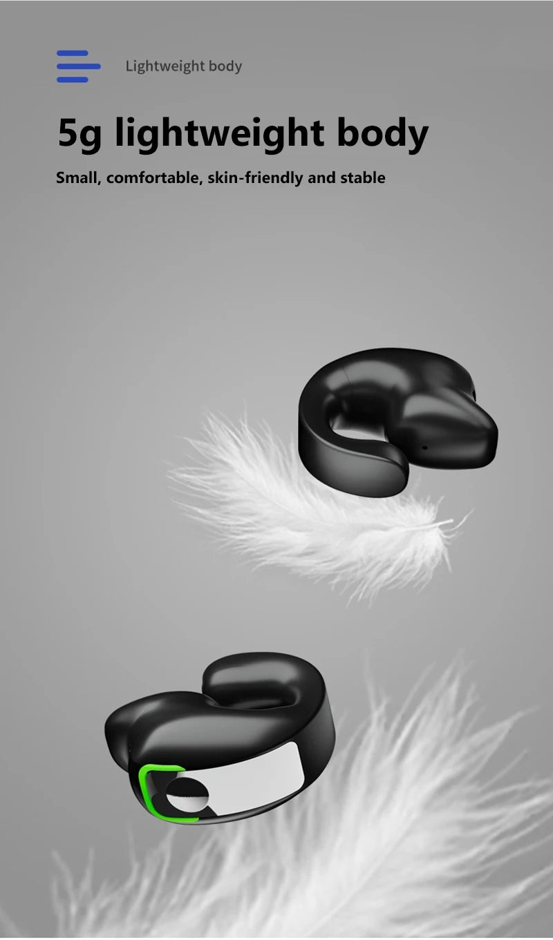 Gd28 Bluetooth Earphones Bluetooth 5.3 Clip On Ear Non In Ear Single Ear Design Business Sports Fitness Running Ear Clip On