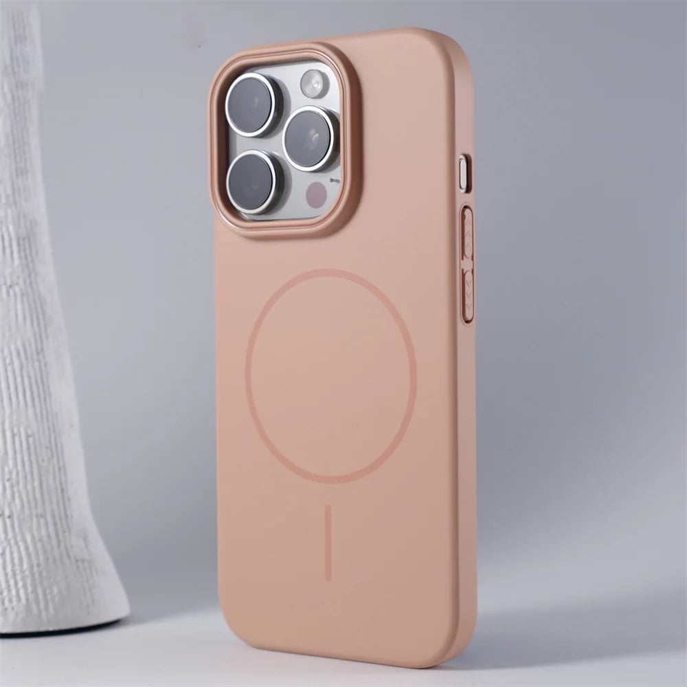 Luxury Original Hard PC For Magsafe Case for iPhone 16 15 14 Pro Max 13 12 Mini 11 Pro Plus Shockproof Matte Thin Magnetic Cover