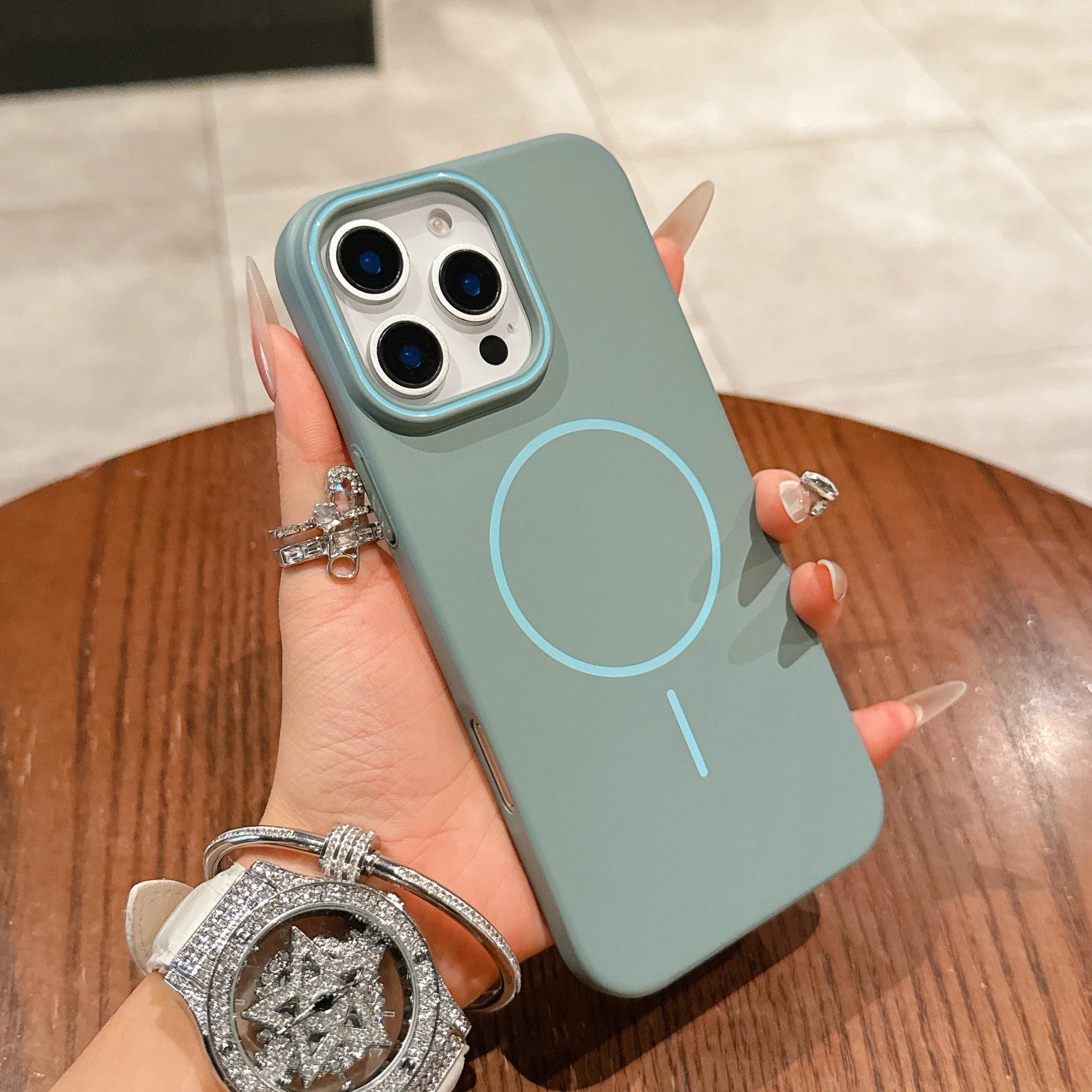 Ultra Thin PC Magnetic Phone Case For iPhone 17 16 15 14 13 12 Mini 11 Pro XR XS Max Plus Protection Magsafe Shockproof Cover