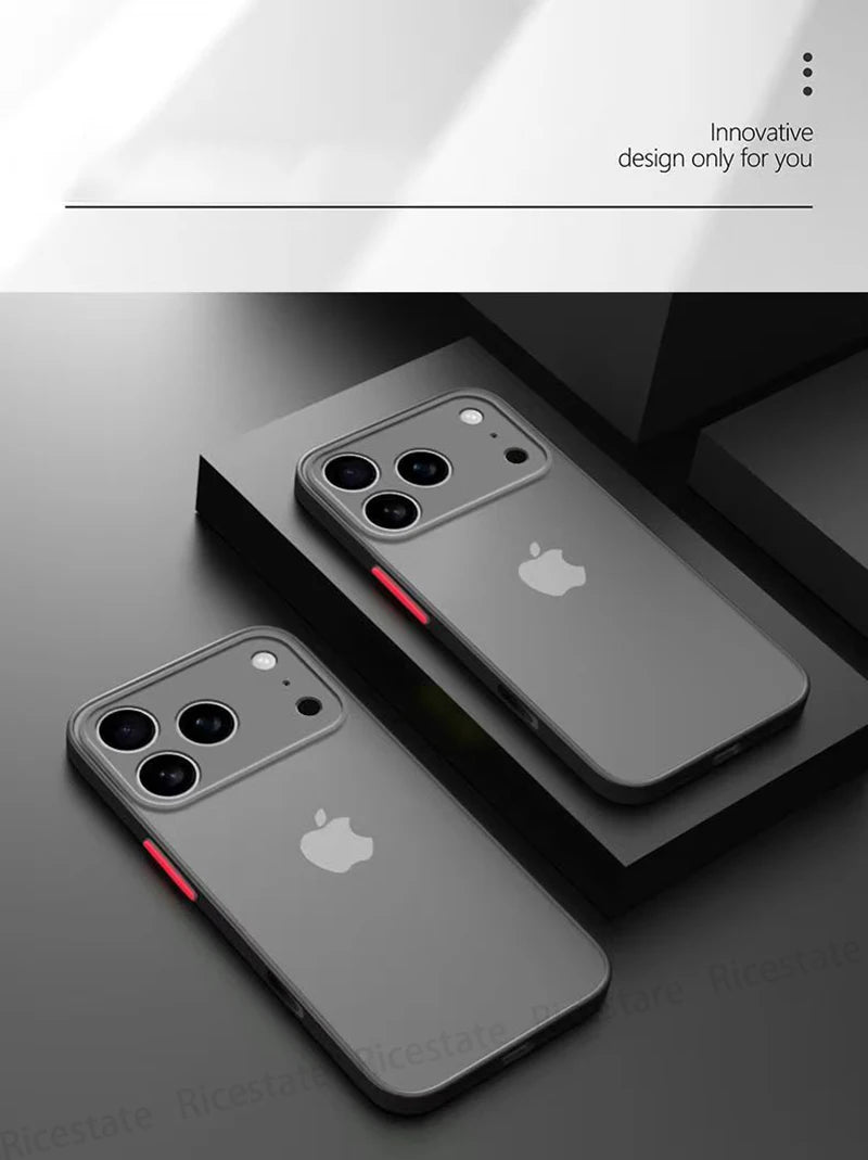 New Armor Shockproof Matte Hard Case For iphone 17 Pro Max 17 Air Cover for iphone17 Pro Max Silicone Frosted Back Cover Case