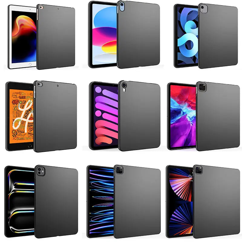 Tablet Case For iPad 5th 6th 7th 8th 9th 10th Mini Air 1 2 3 4 5 6 11 13 2024 Pro 11 12.9 13 10.5 9.7 Black Protective Cover