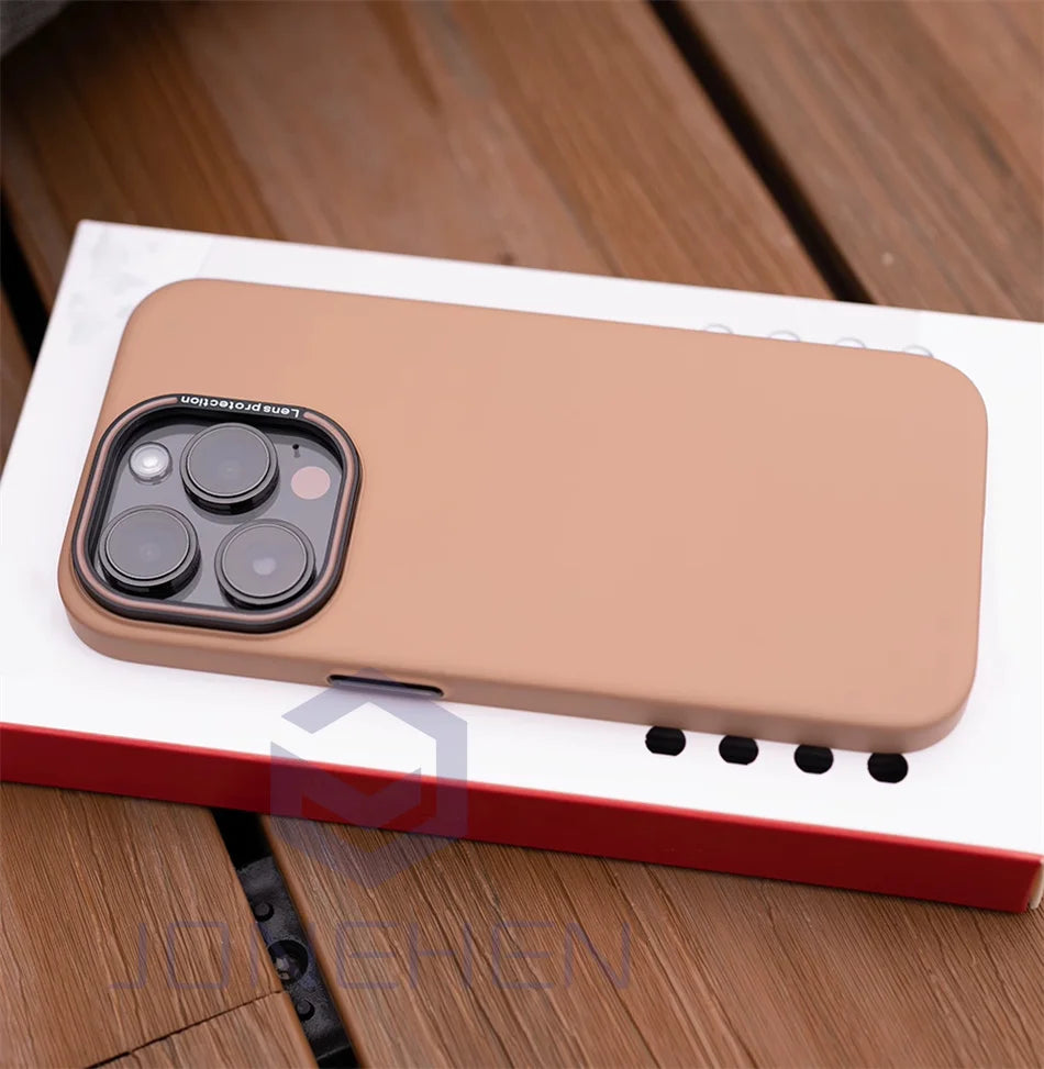 Retro Ultra Thin Matte Hard Case For iPhone Air 15 14 Plus 13 12 16 17 Pro Max Shockproof Slim Silky Skin Solid Color PC Cover