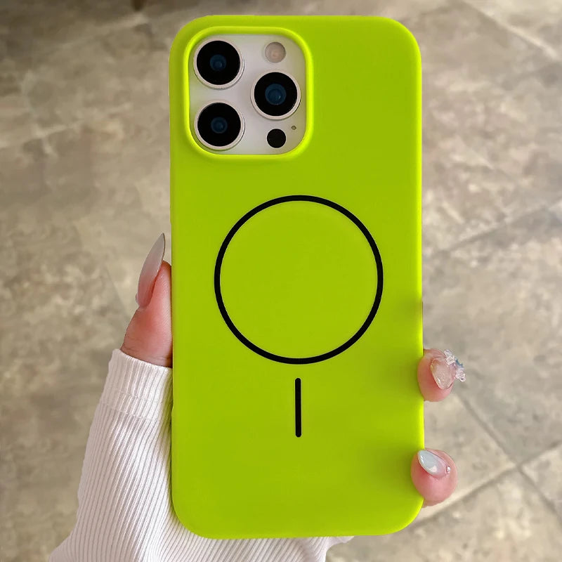 Original Silicone Matte Magnetic Case For iPhone 16 15 Plus 14 13 12 11 Pro Max For Magsafe Wireless Charging Soft Armor Cover