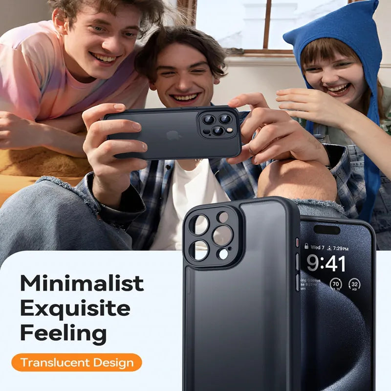 Matte Phone Case For iPhone 15 14 13 12 11 16 Pro Max Mini Luxury Soft Silicone Shockproof Case For iPhone 16 15 Plus XR XS MAX