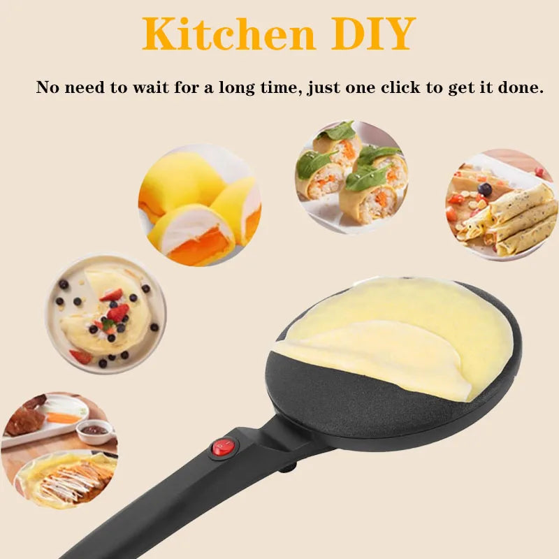 Cake Maker Machine Electric Crepe Maker Breakfast Pizza Baker Pancake Baking Pan Non-Stick Pan Chinese Spring Roll Cooking Pan