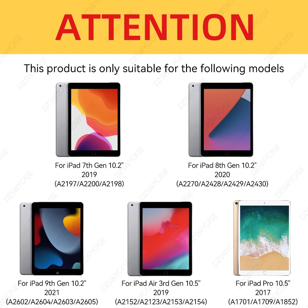 Case for iPad 9th/8th/7th Gen(2021/2020/2019)10.2 inch,for iPad Air 3rd 10.5" 2019 /iPad Pro 10.5" 2017,Auto Sleep / Wake Cover