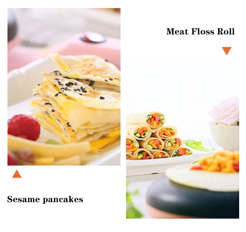 Cake Maker Machine Electric Crepe Maker Breakfast Pizza Baker Pancake Baking Pan Non-Stick Pan Chinese Spring Roll Cooking Pan