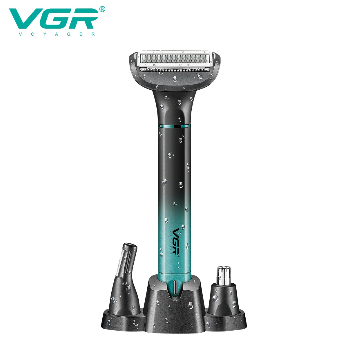 VGR 625 3in-1 Men's Personal Hair Trimming Set Rechargeable Professional Foil Shaver Portable Nose Hair Ear Hair Eyebrow Trimmer