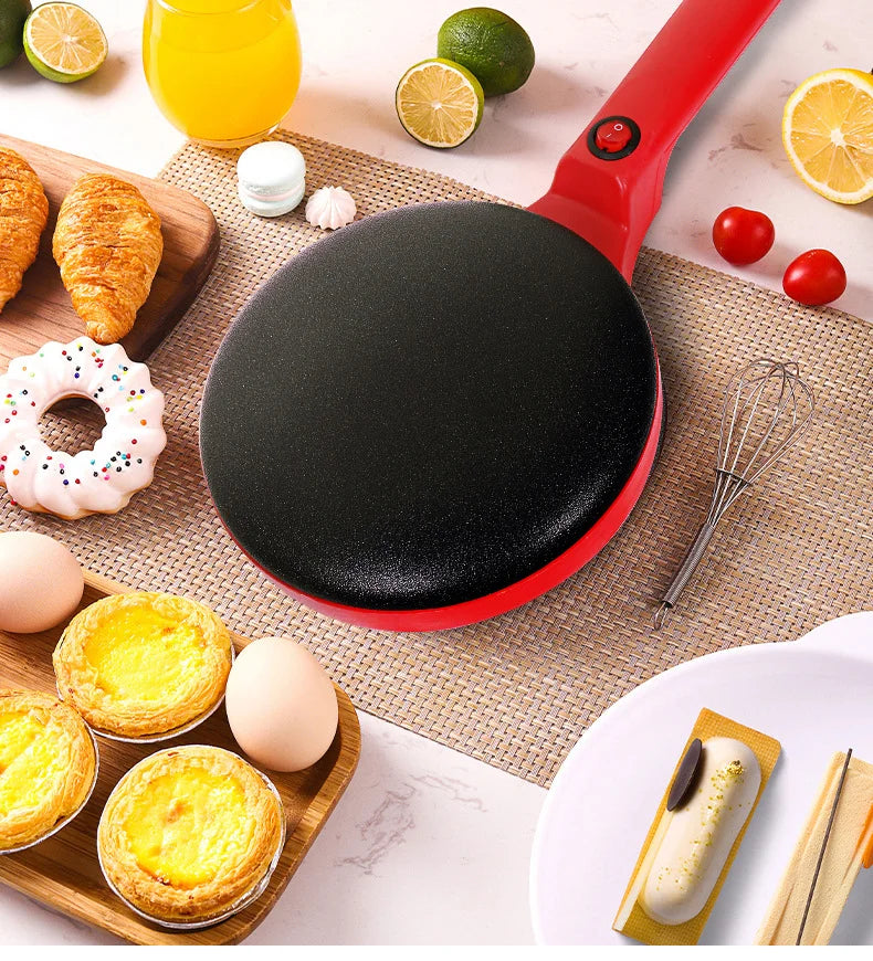 Cake Maker Machine Electric Crepe Maker Breakfast Pizza Baker Pancake Baking Pan Non-Stick Pan Chinese Spring Roll Cooking Pan