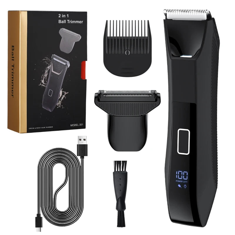 2 in 1 electric body hair trimmer Full body waterproof haircut shaving razor for men and women private pubic hair leg hair sciss