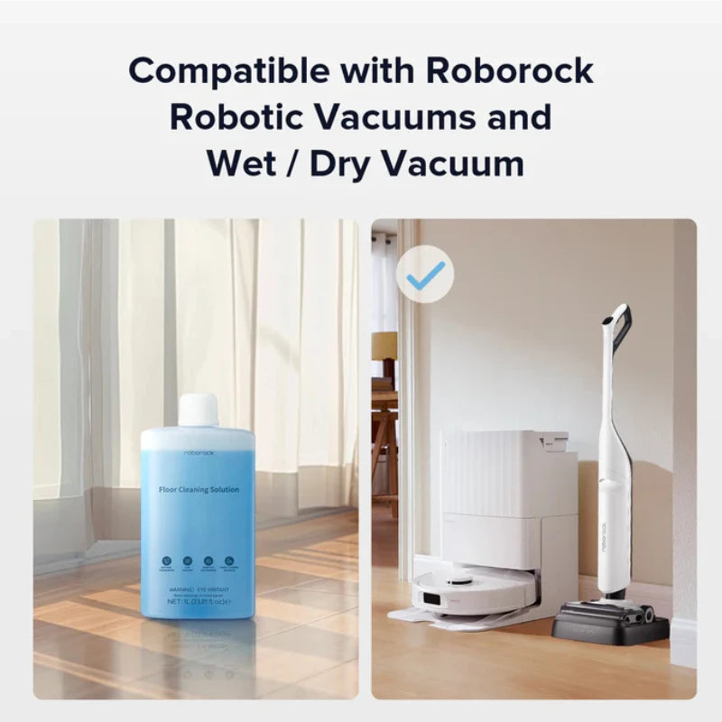 Original Roborock Floor Cleaning Solution Compatible Robot Vacuum Cleaners with Mopping and Wet & Dry Vacuum, 1L HA20