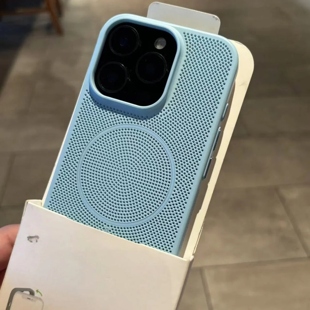 New Heat Dissipation Mesh For Magsafe Magnetic Phone Case For iPhone 17 Air 16 15 14 Plus 13 12 11 Pro Max Wireless Charge Cover