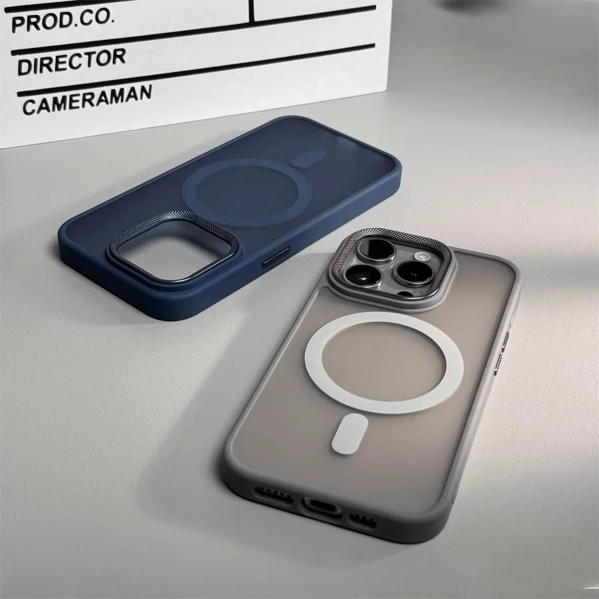Luxury Spiricle Camera Protection Case for iPhone 15 16 Pro Max Plus Magsafe Cases for iPhone 17 14 12 11 13 Pro Max Matte Cover