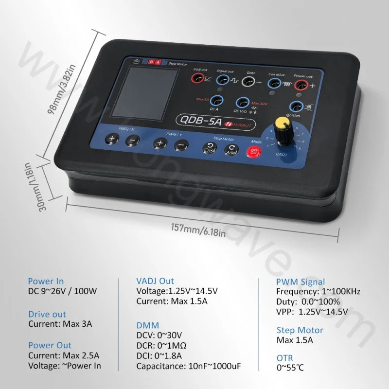 QDB 3A 4A QDB-5A Automotive Actuator Tester Oscilloscope Multimeter PWM Signal Generator Stepper Motor Driver Ignition Coil Tool