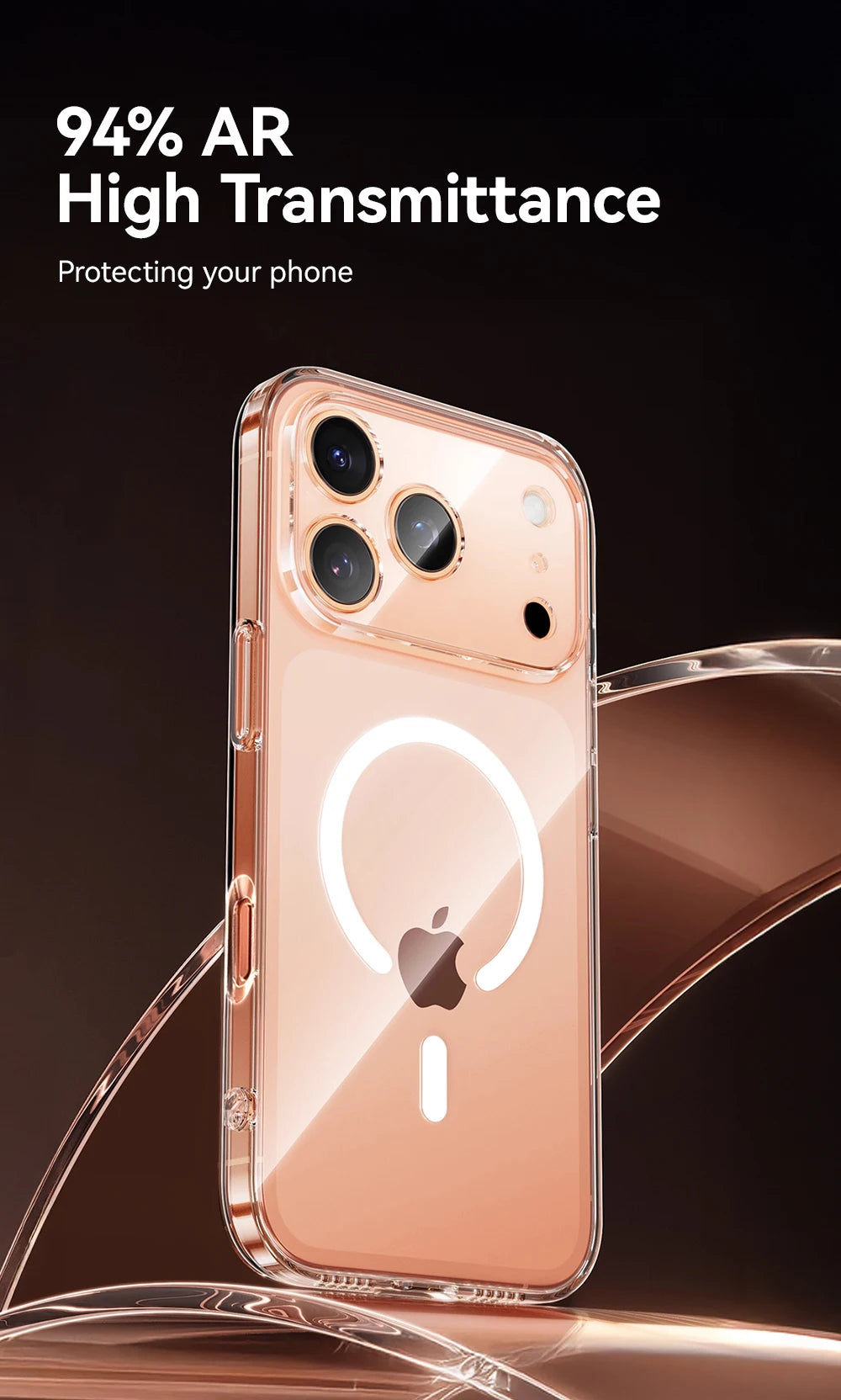 Joyroom Magnetic Case For iPhone 17 Pro Max Case Anti Yellow Transparent Cover For iPhone 17 Pro Max Wireless Charger Thin Cover