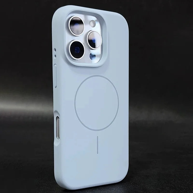 Original Silicone Matte Magnetic Case For iPhone 16 15 Plus 14 13 12 11 Pro Max For Magsafe Wireless Charging Soft Armor Cover