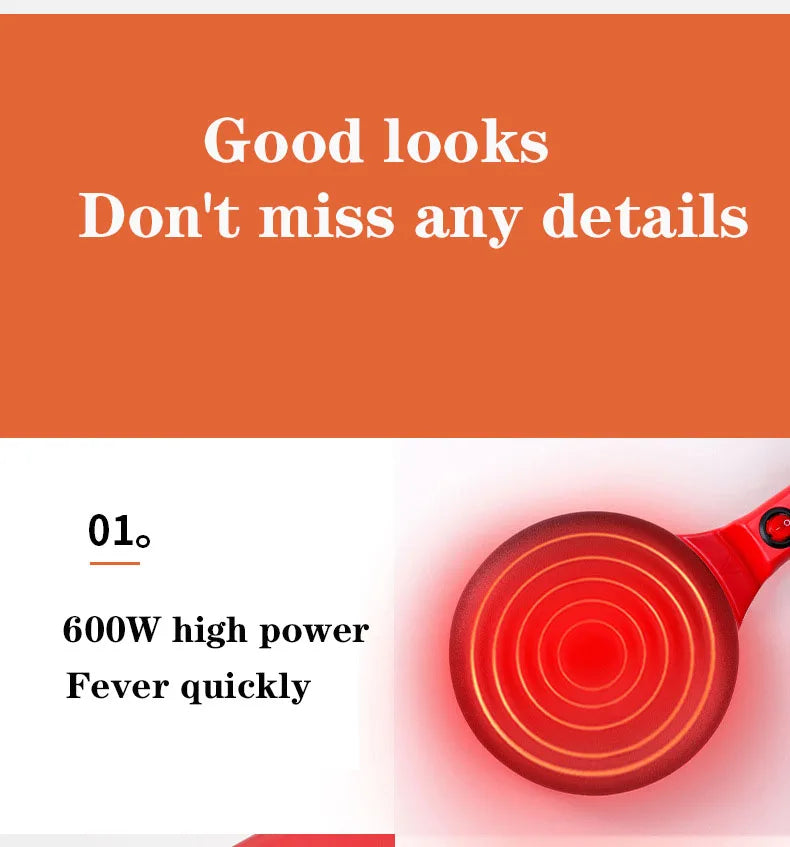 Cake Maker Machine Electric Crepe Maker Breakfast Pizza Baker Pancake Baking Pan Non-Stick Pan Chinese Spring Roll Cooking Pan