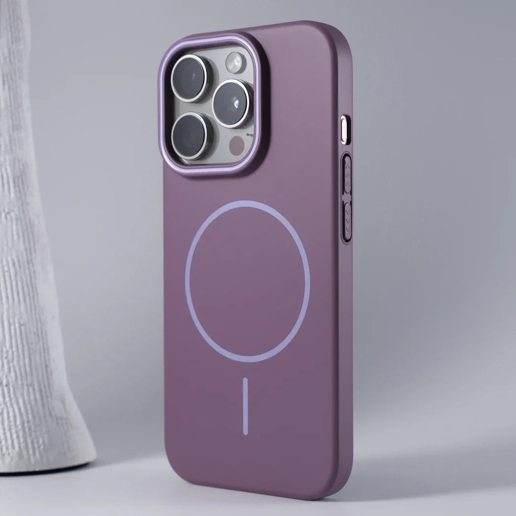 Luxury Original Hard PC Magsafe Case for iPhone 16E SE4 16 15 14 Plus 13 12 Mini 11 Pro Max Shockproof Matte Thin Magnetic Cover