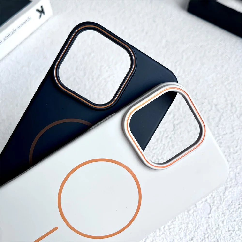 Luxury Original Hard PC For Magsafe Case for iPhone 16 15 14 Pro Max 13 12 Mini 11 Pro Plus Shockproof Matte Thin Magnetic Cover