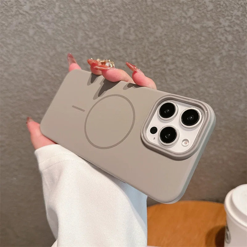 Luxury Original Hard PC Magsafe Case for iPhone 16E SE4 16 15 14 Plus 13 12 Mini 11 Pro Max Shockproof Matte Thin Magnetic Cover