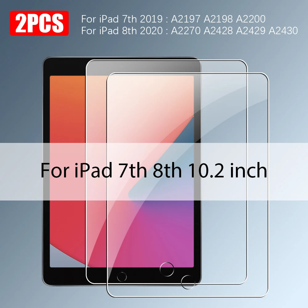 Tempered Glass For Ipad Pro 13 12.9 2024 Air 11 5 4 3 2 1 M4 M2 Screen Protector For 10 9 9th 10th Generacion Mini 7 6 10.2 Film