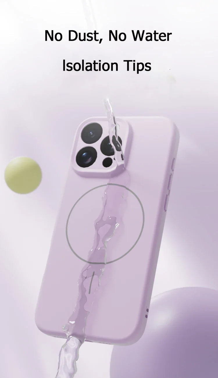 Original Liquid Soft Silicone For Magsafe Wireless Charge Magnetic Case For iPhone 16 Plus 15 14 13 12 Pro Max 11 Cover