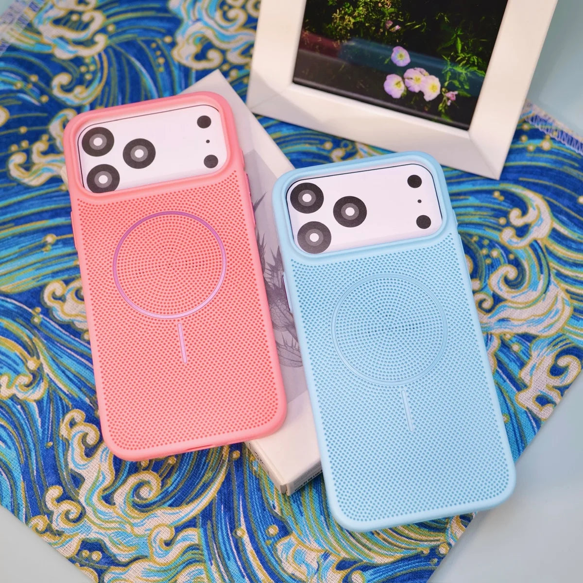 New Heat Dissipation Mesh For Magsafe Magnetic Phone Case For iPhone 17 Air 16 15 14 Plus 13 12 11 Pro Max Wireless Charge Cover