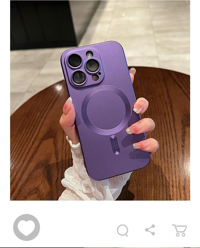 Luxury Black Magsafe Wireless Charge Case For iPhone 17 16 15 14 13 12 11 Pro Max  Soft Magnetic Cover