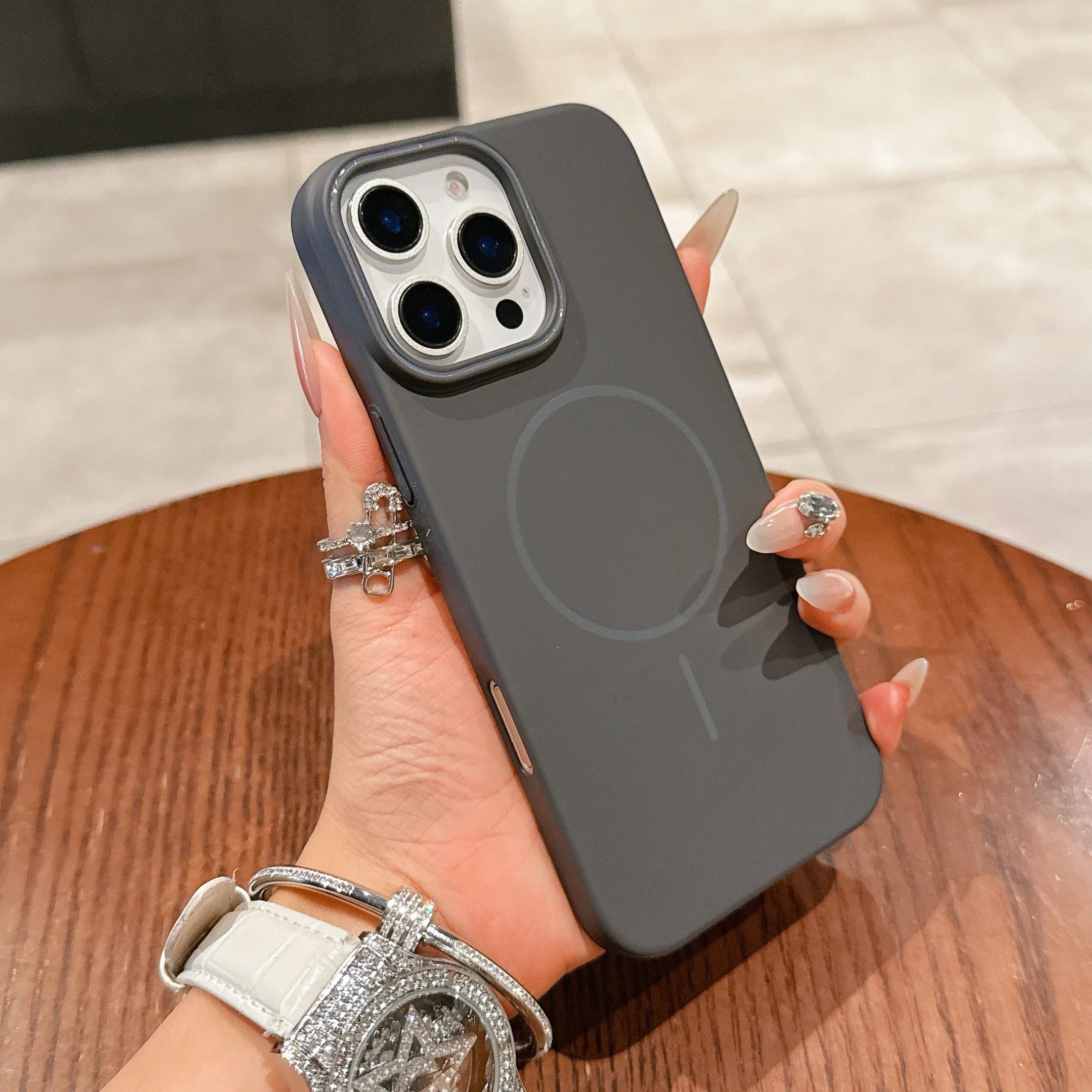 Ultra Thin PC Magnetic Phone Case For iPhone 17 16 15 14 13 12 Mini 11 Pro XR XS Max Plus Protection Magsafe Shockproof Cover