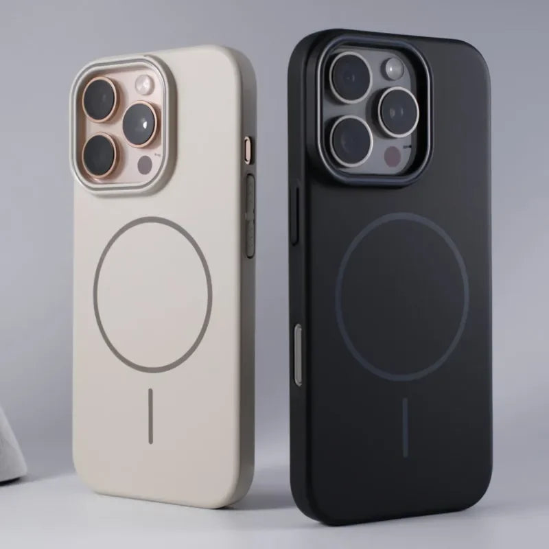 Luxury Original Hard PC Magsafe Case for iPhone 16E SE4 16 15 14 Plus 13 12 Mini 11 Pro Max Shockproof Matte Thin Magnetic Cover